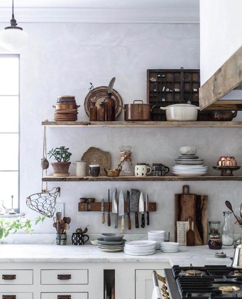 1. Rustic Shelves With Artisan Flair