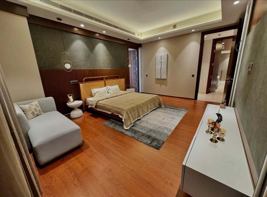 10. Mixed Materials Paneling for a Luxe Bedroom