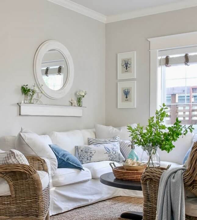 10. Pale Greige for a Coastal Cottage Feel