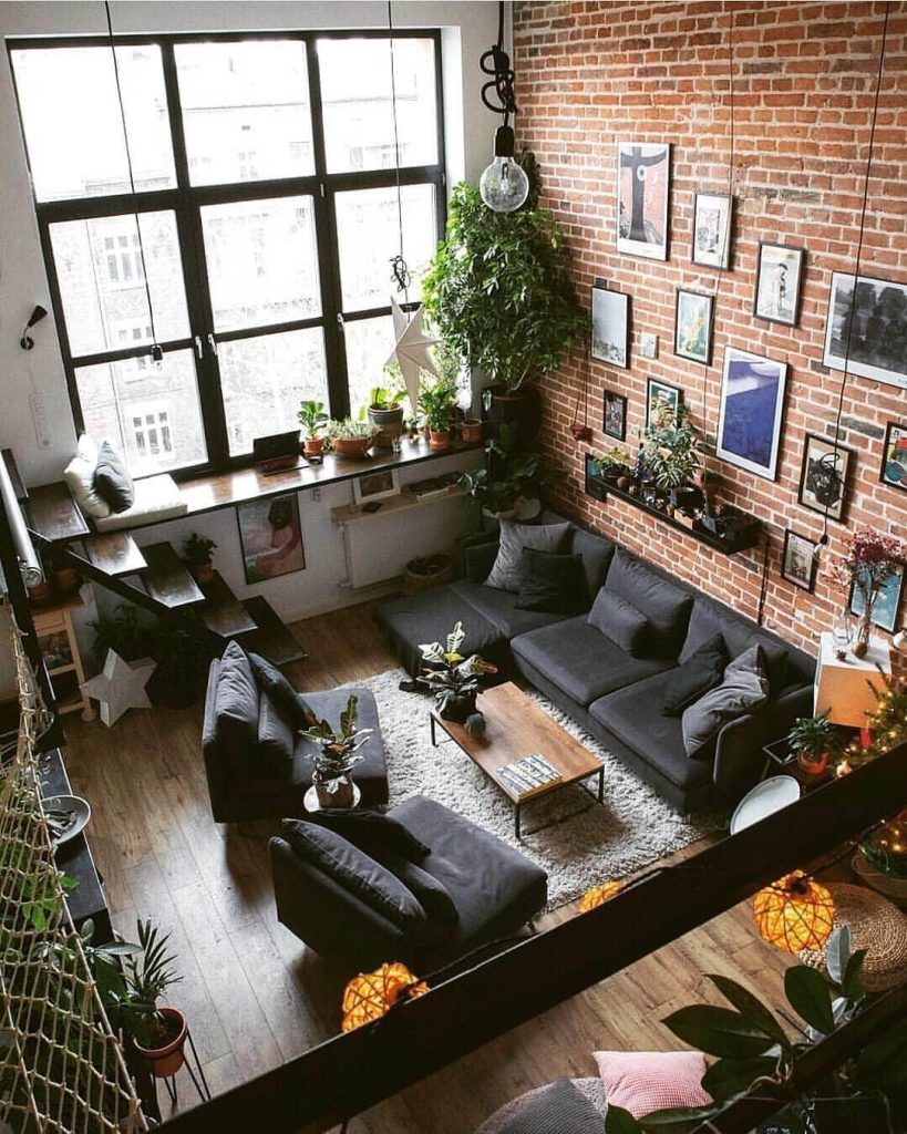 10. Take Advantage of Lofted Ceilings and Brick Textures