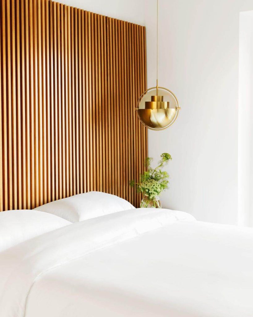 Cozy Room Decor Ideas White Bed With Wooden Headboard