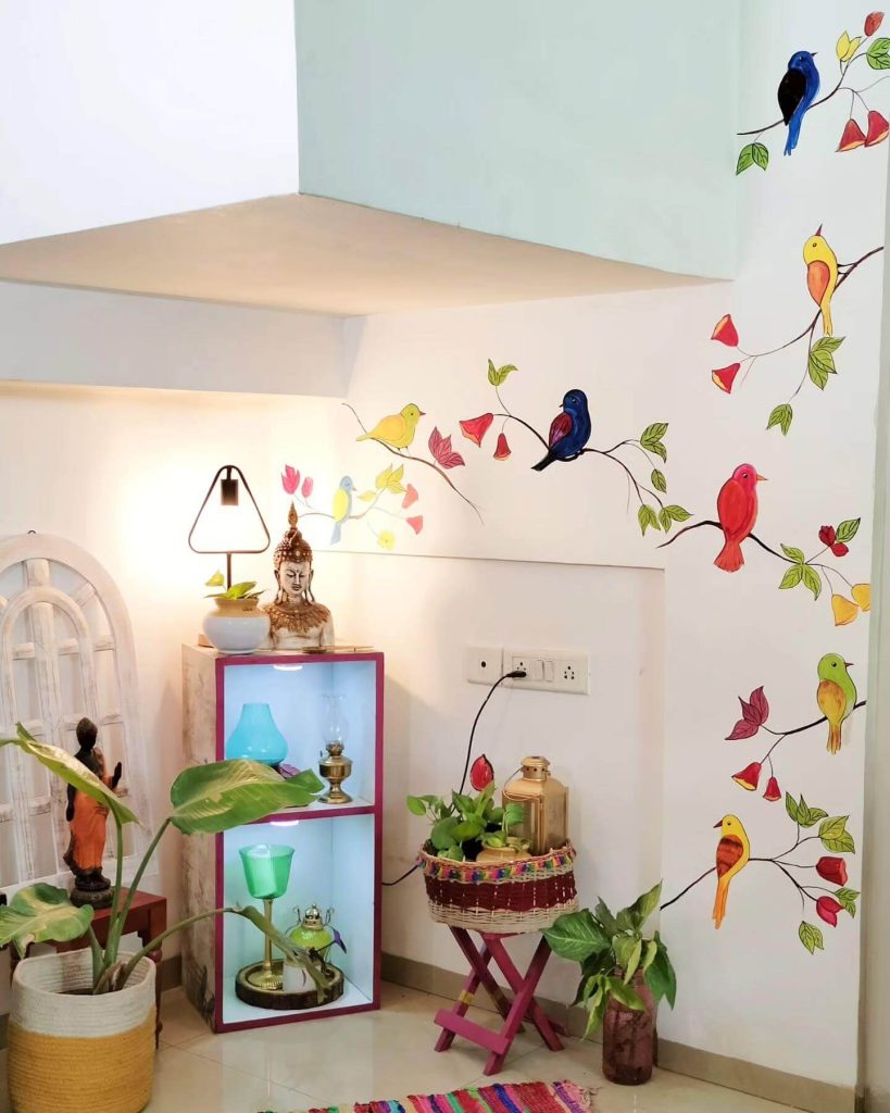 10. Duplicate Bird Murals for a Harmonious Flow
