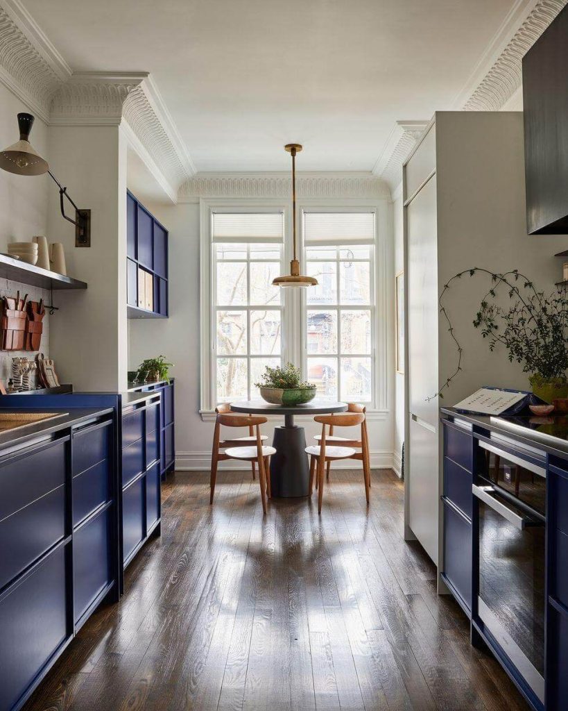 11. Sleek and Modern with Deep Navy Accents