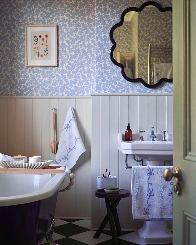11. Sweetly Subtle: Vintage Whimsy in Soft Blue