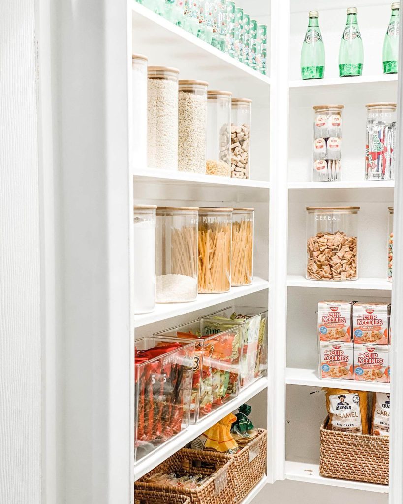 12. Go Luxe with Sleek Canisters and Clear Snack Drawers