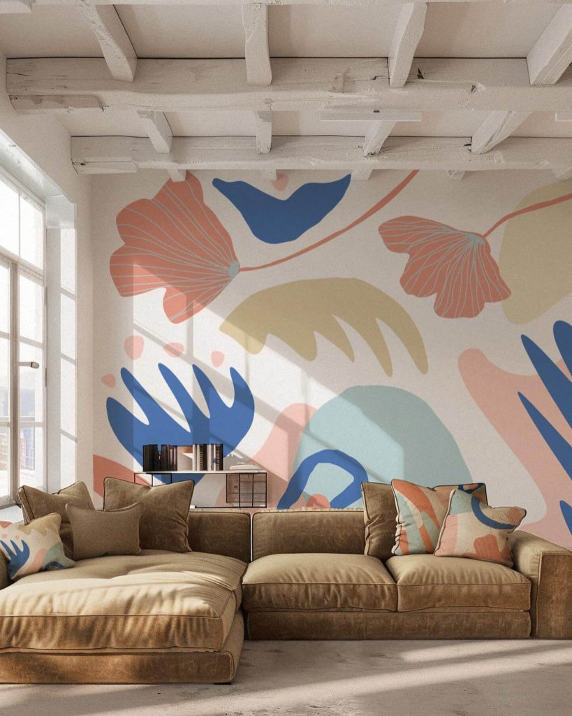 12. Go Big and Bold with Oversized Organic Murals