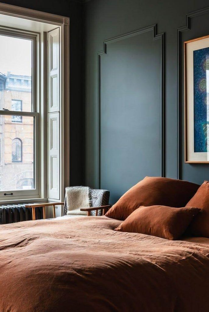 Cozy Room Decor Ideas Dark Wall Earthy Tones Bedroom