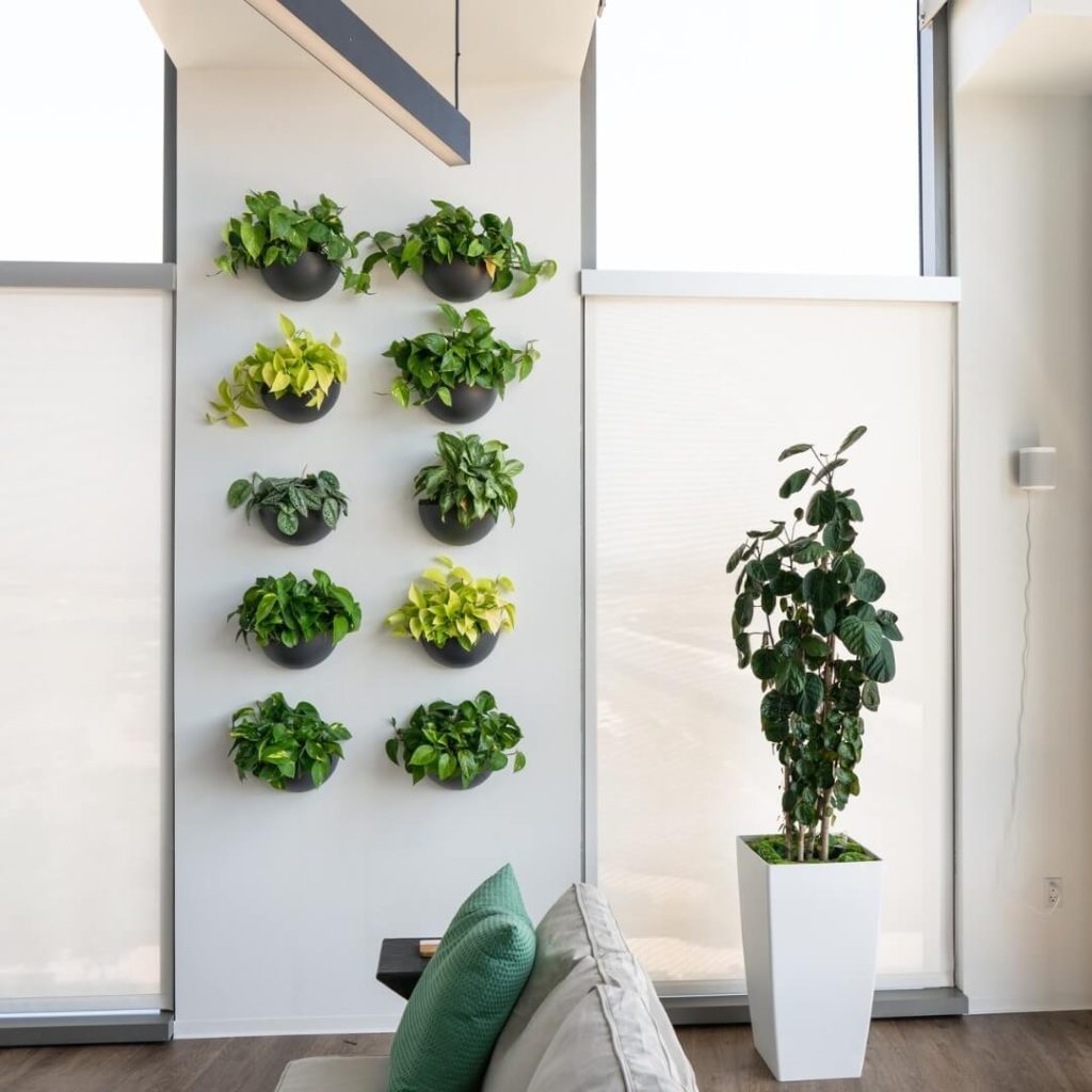 14. Grid Pattern Vertical Wall for Modern Interiors