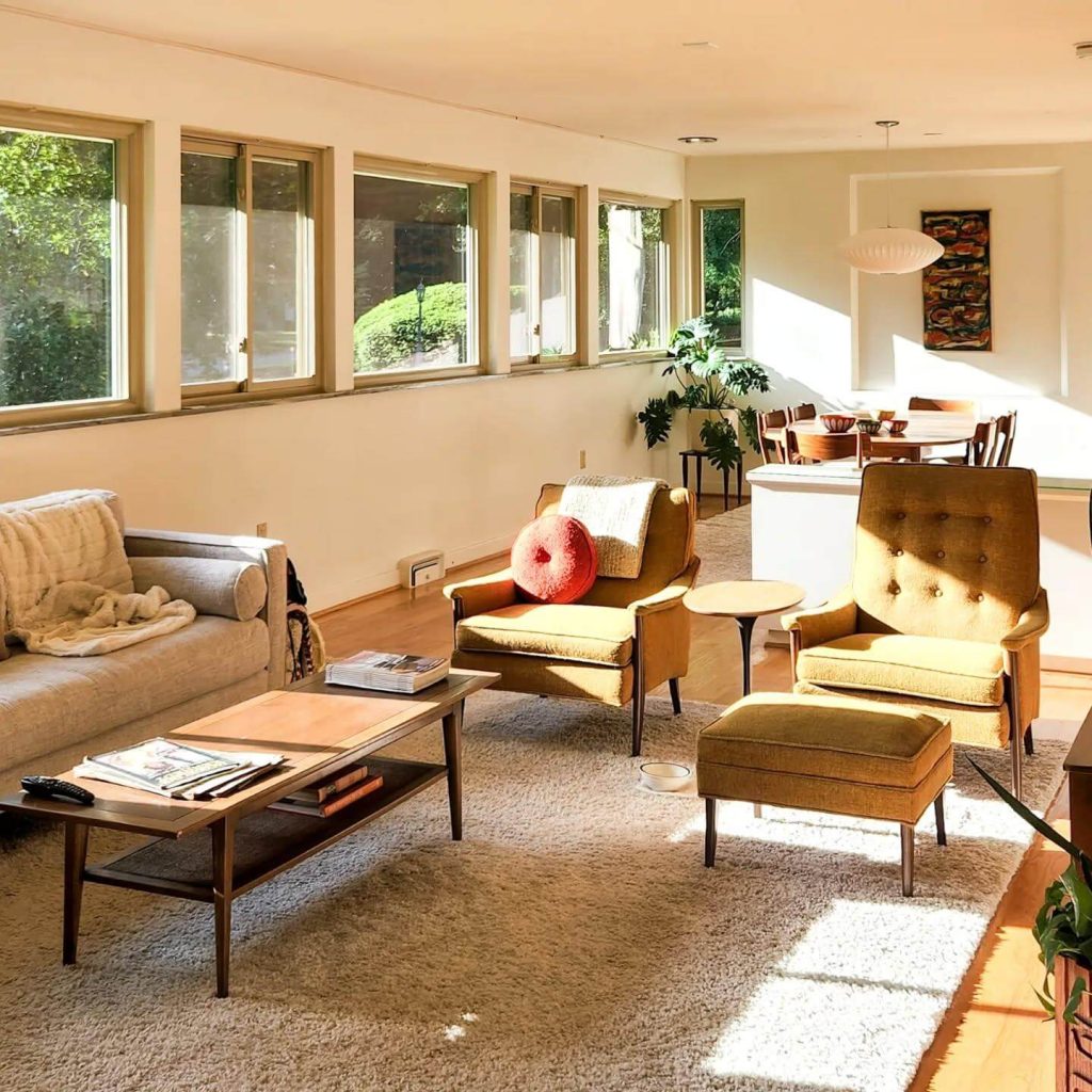14. Sun-Soaked Simplicity with Iconic Seating