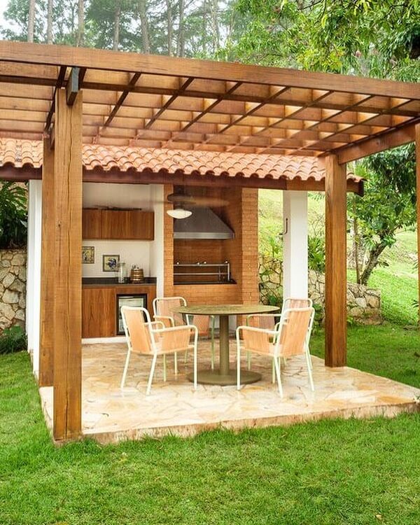 15. Incorporate a Covered Outdoor Kitchen