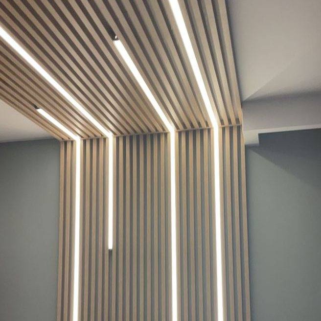 15. Architectural Accent Panels with Integrated Lighting