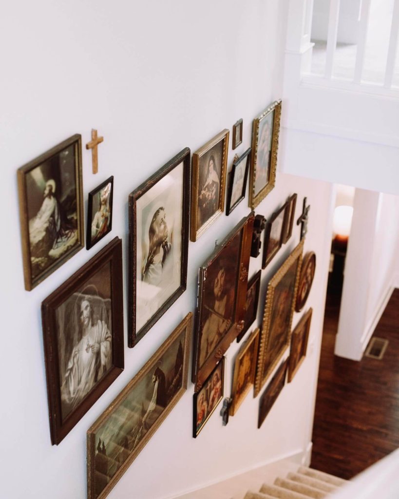 15. Spiritual Storytelling in a Stairwell Gallery Wall