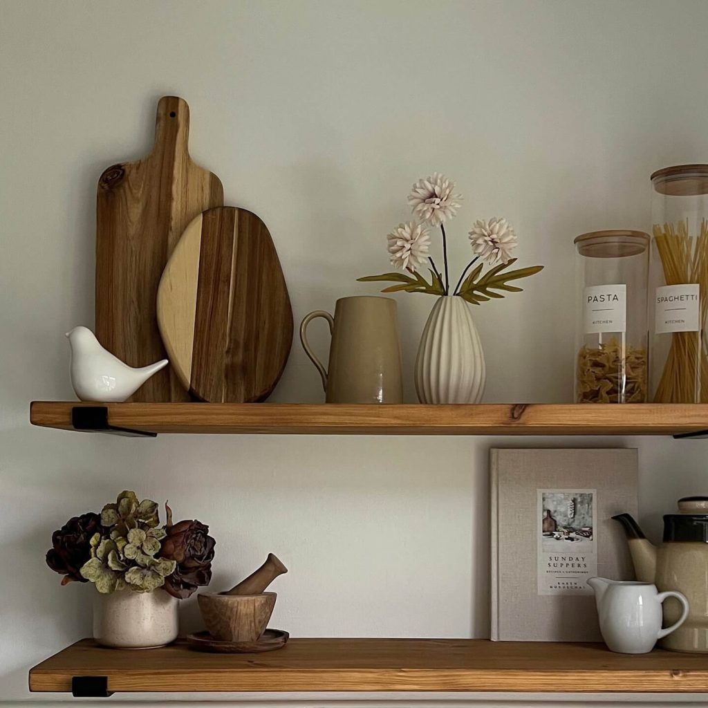 17. Warm Wood and Soft Neutrals