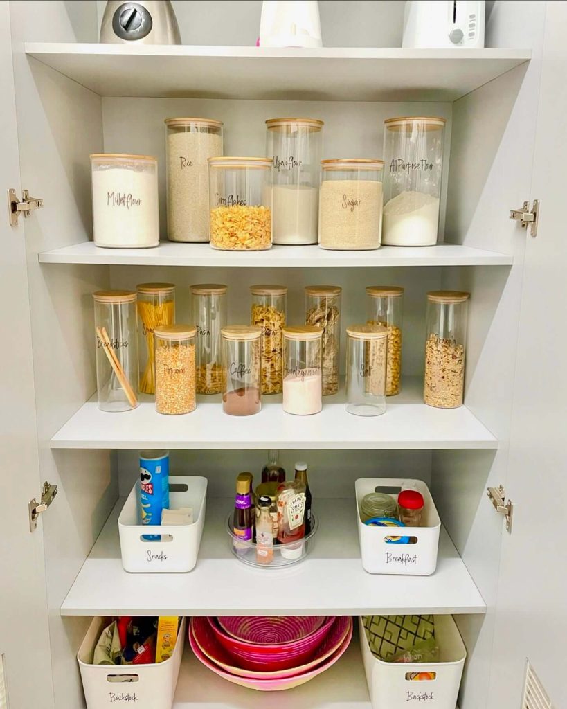 18. Match Containers by Material for a Unified Look
