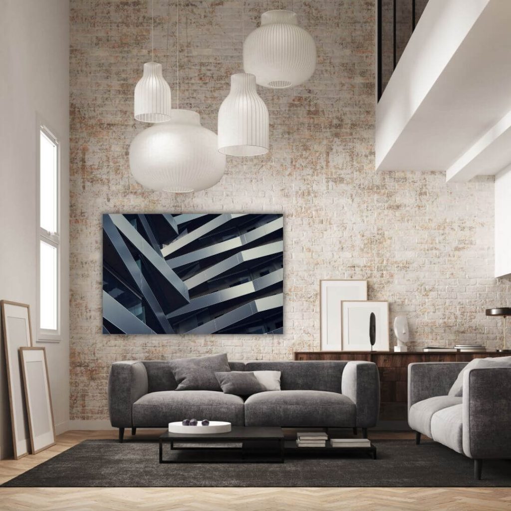 19. Industrial Chic with Faux Brick Texture