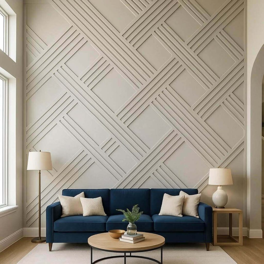 2. Criss-Cross Modern Paneling for Bold Impact
