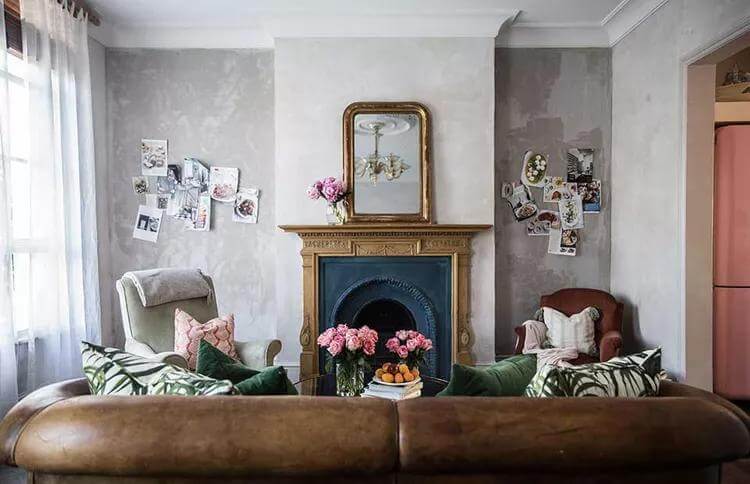 cozy house ideas stone fireplace book filled shelves
