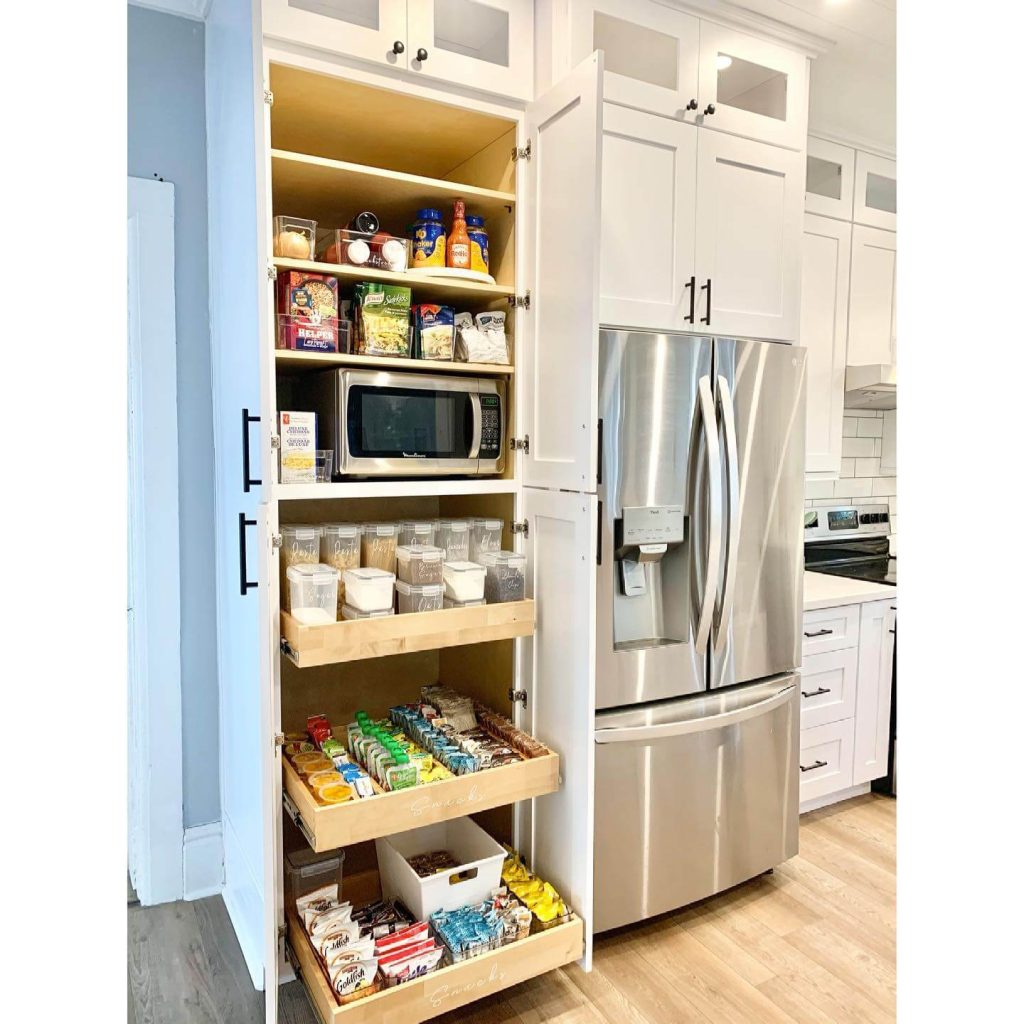 21. Sneak Storage into Narrow Kitchen Cabinets