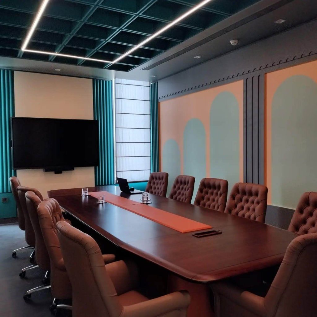 21. Muted Peach & Aqua for Playful Professionalism
