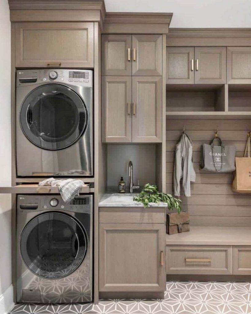 22. Taupe Tones and Elevated Utility
