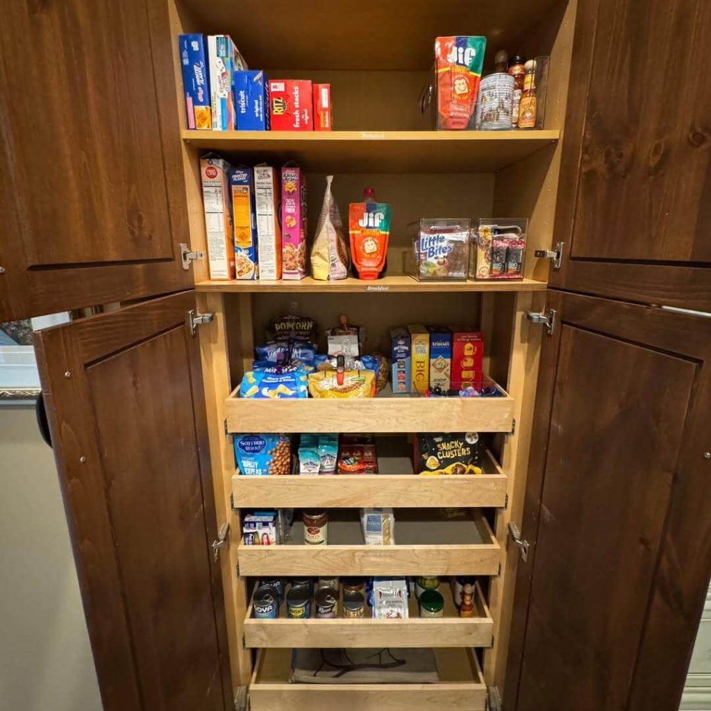 22. Use Pull-Out Drawers for Deep Cabinets