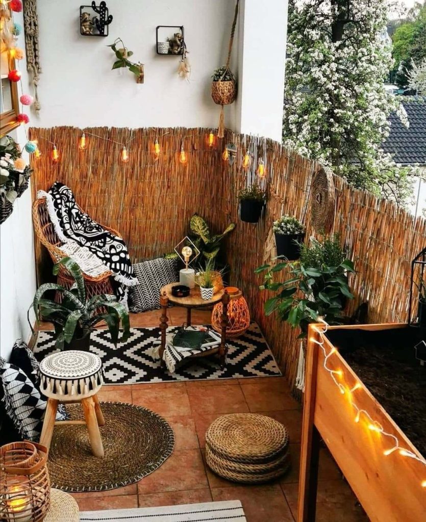 22. Eclectic Boho Hideaway with Natural Textures