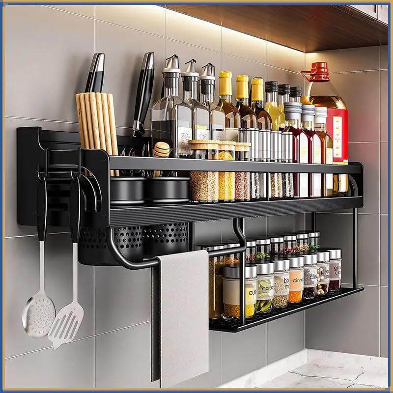 22. Ultra-Functional Wall Organizer Shelf