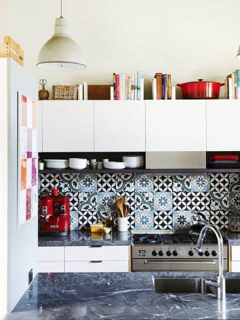 25. Eclectic and Fun with Vibrant Tiles and Personal Touches