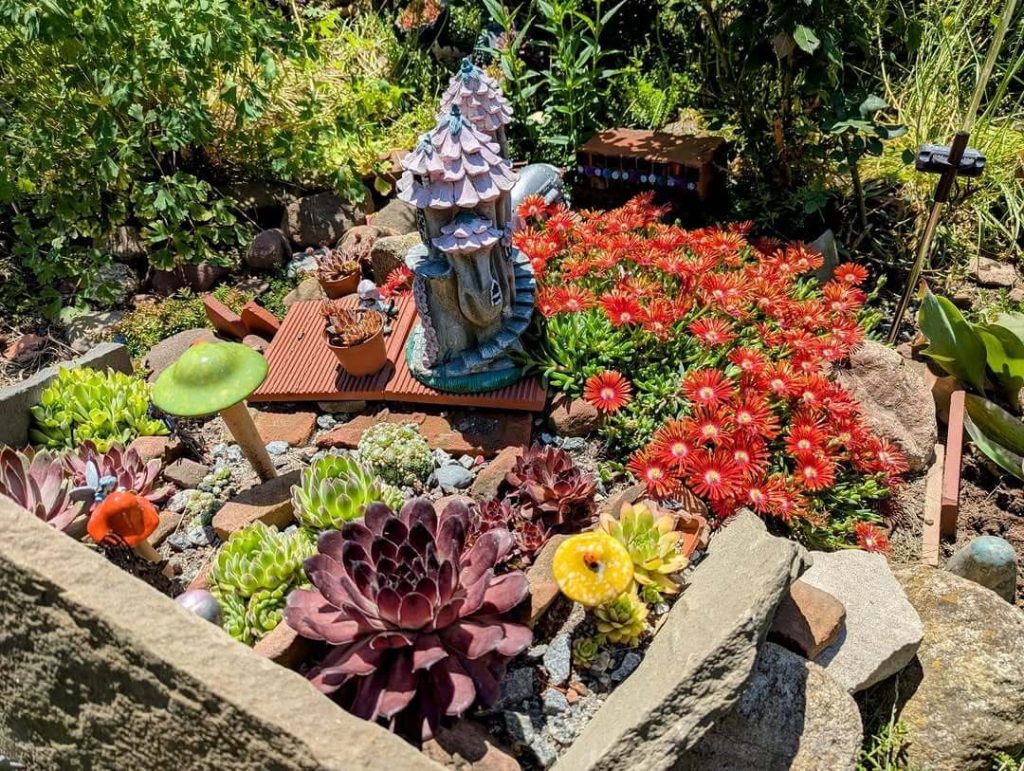 26. Succulent Garden with a Fantasy Castle