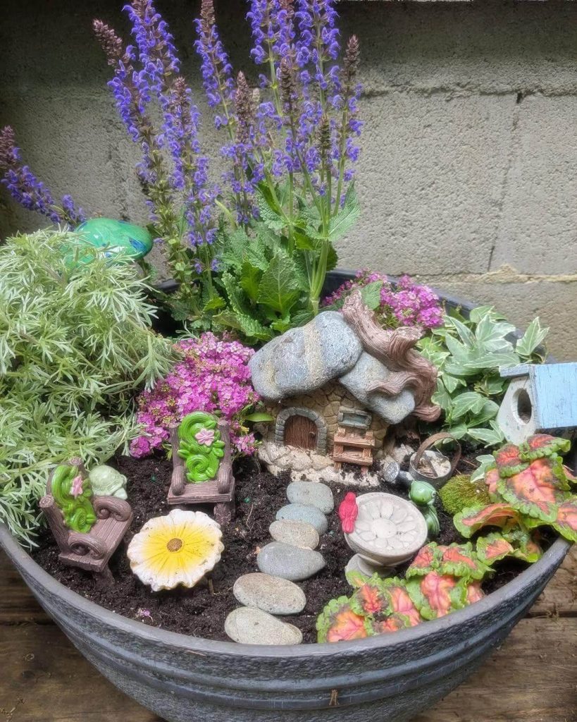 27. Whimsy in Full Bloom Fairy Garden