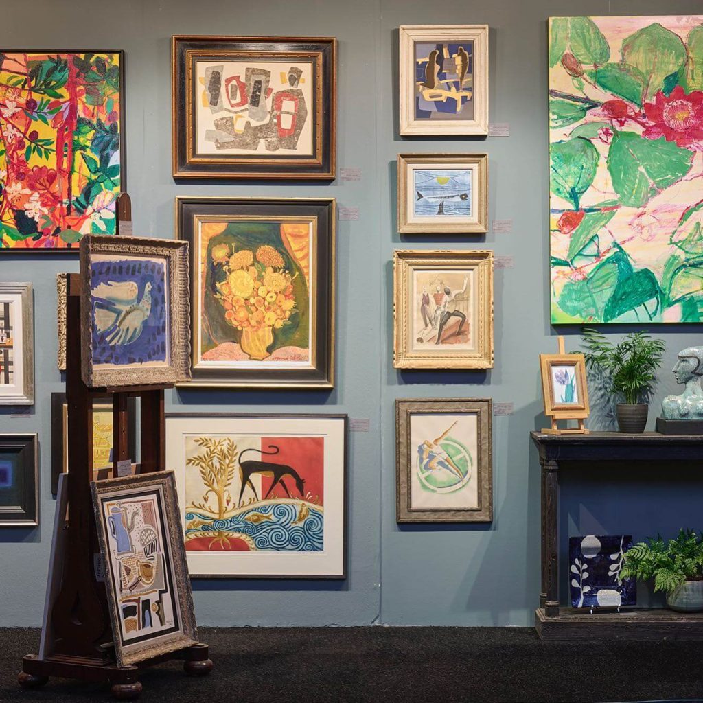 27. Gallery-Style Wall: Curated Color and High Art Display