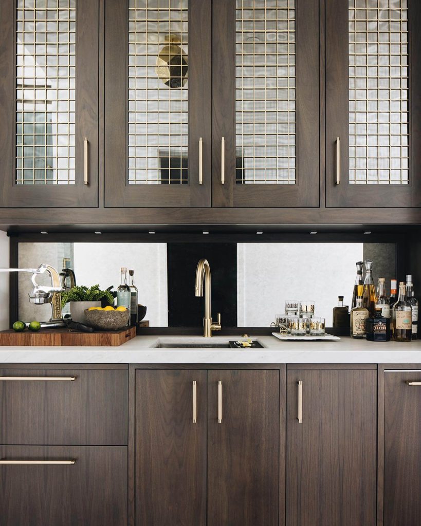 29. Dark Wood and Gold Details for Elevated Warmth