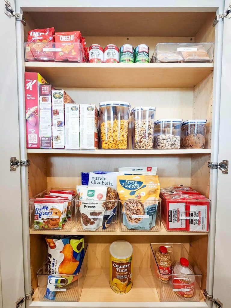 3. Organize Snacks and Cereals by Category