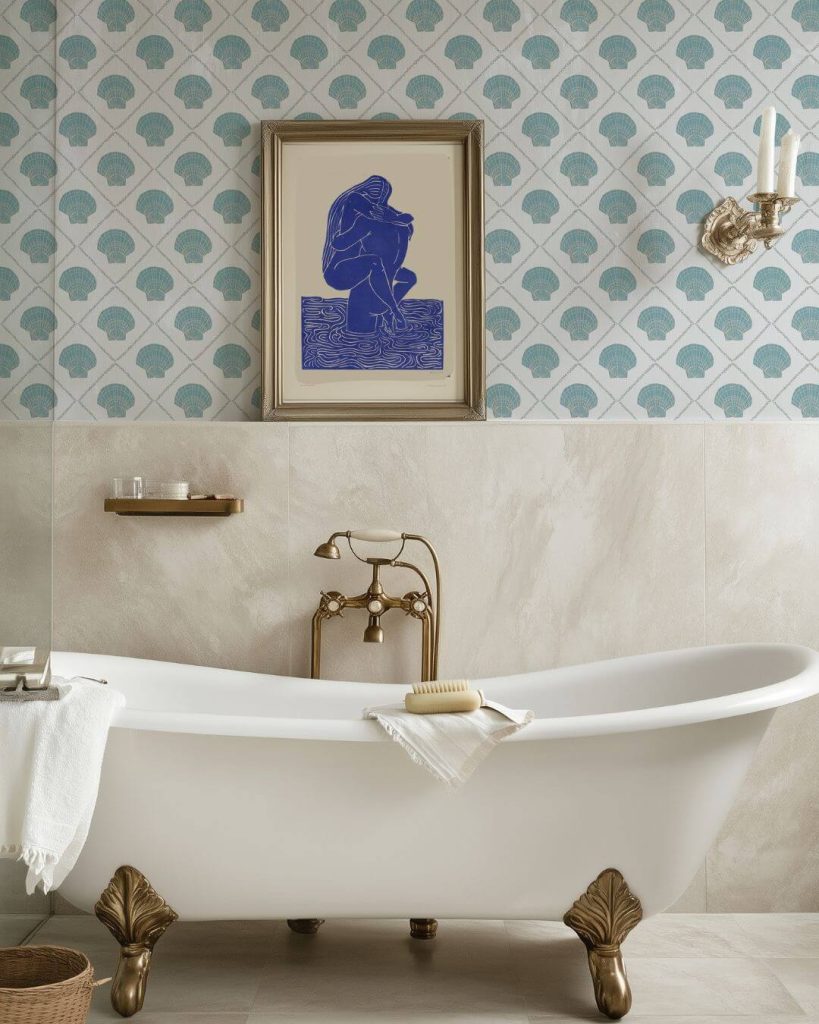 3. Modern Coastal: Shell Prints for a Fresh, Serene Feel