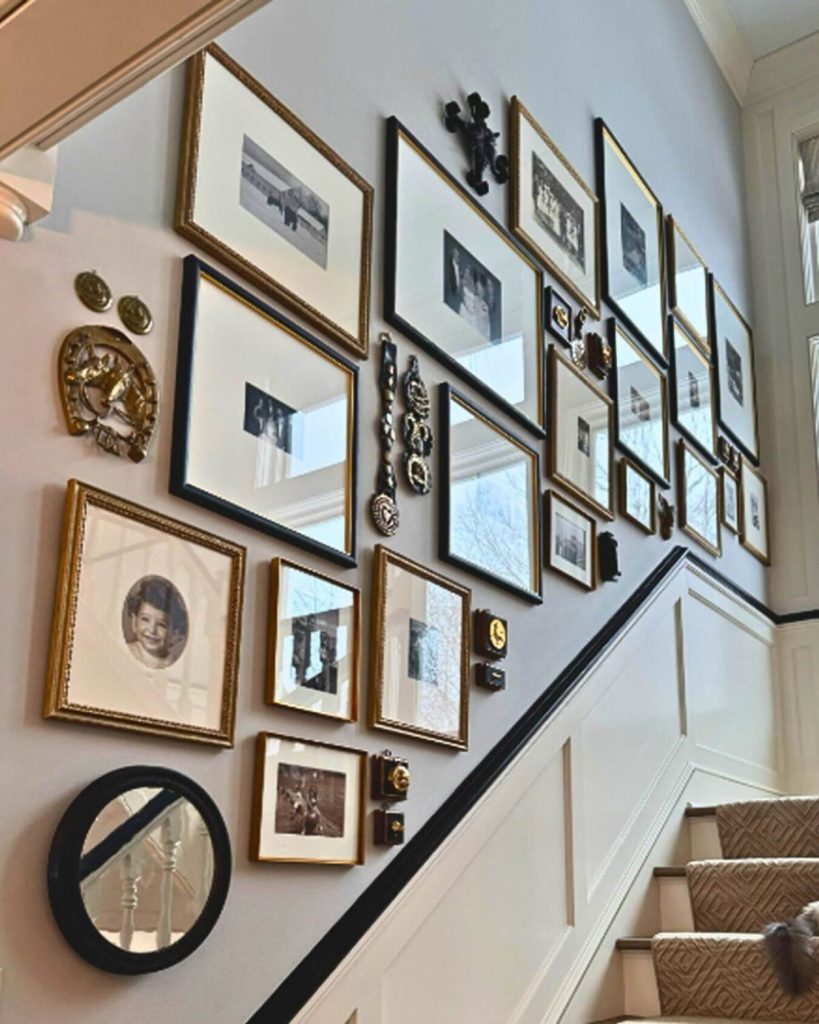 5. Gallery Wall Staircase with Vintage Family Photos