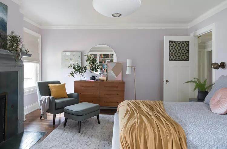 Cozy Room Decor Ideas Soft Lavender Accent Bedroom
