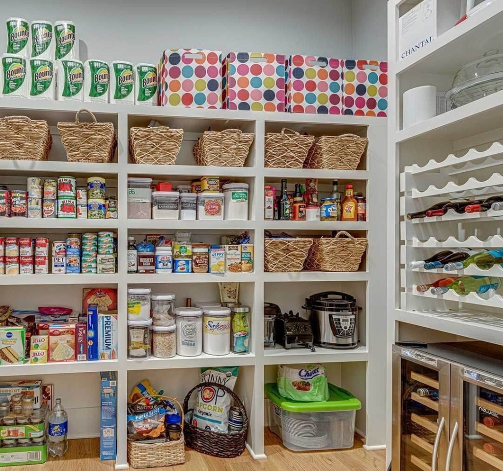 6. Combine Open Shelving with Decorative Storage Boxes