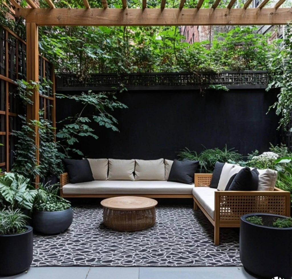 6. Layer Lush Greenery for a Secluded Urban Escape