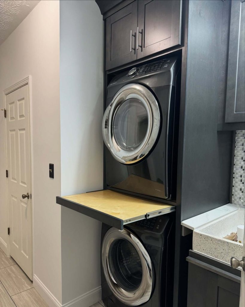 6. Built-In Folding Shelf for Tight Spaces