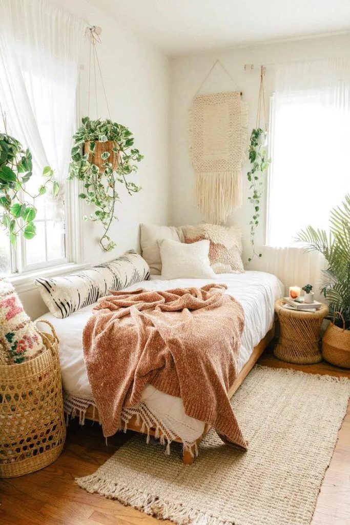 Cozy Room Decor Ideas Boho Bedroom With Plants
