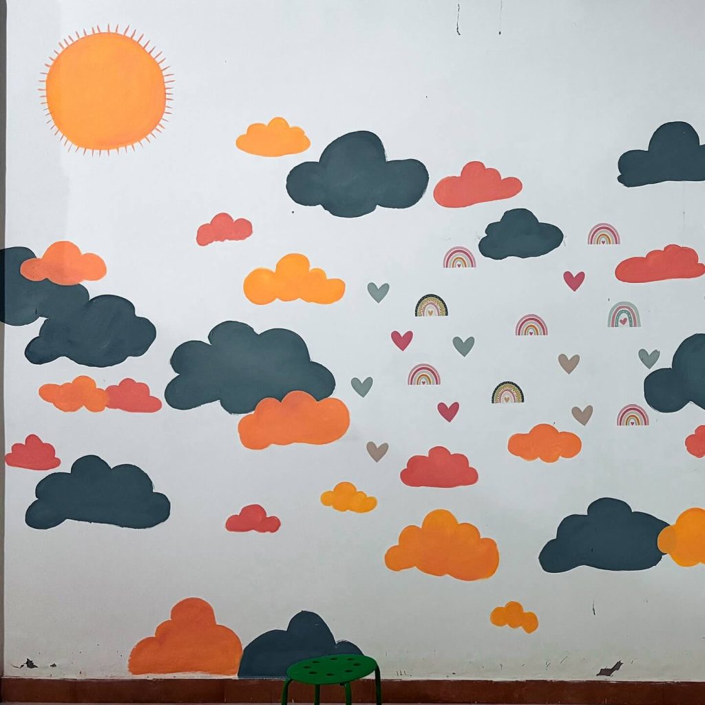 6. Whimsical Skies for a Dreamy Children’s Room