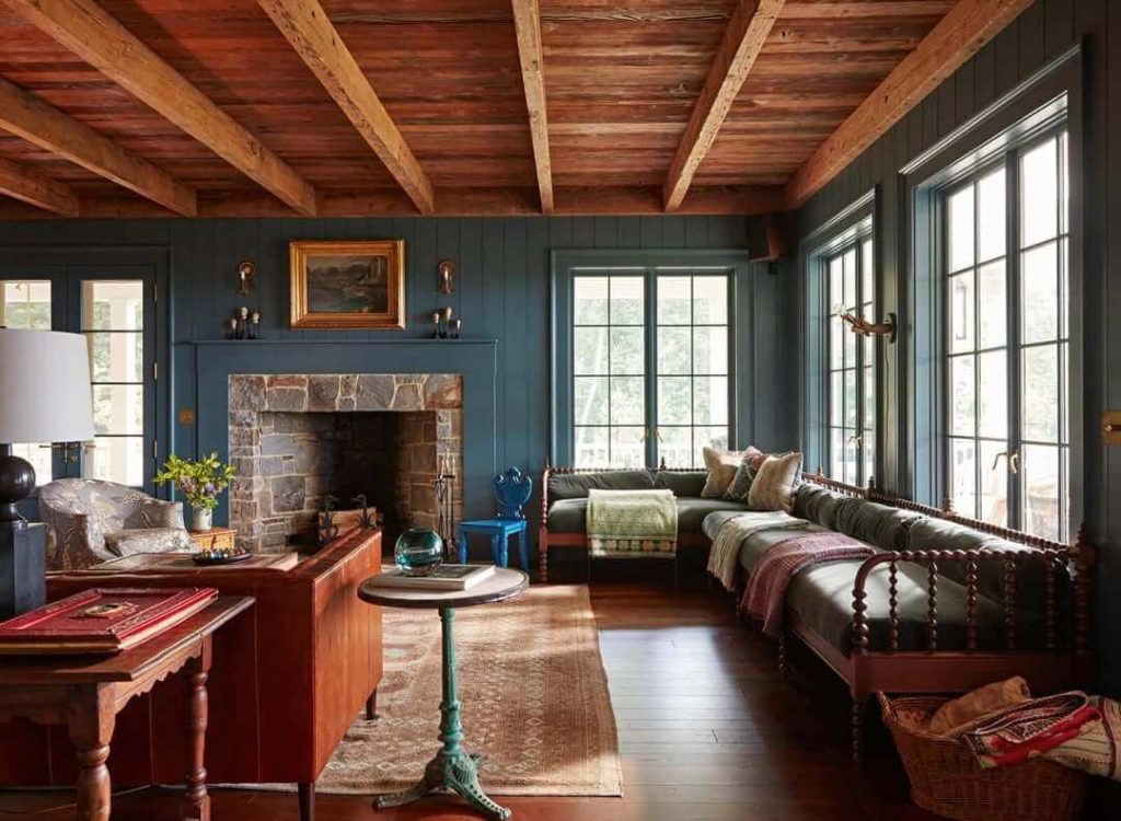 7. Rustic Vertical Boards for a Cozy Cabin Feel
