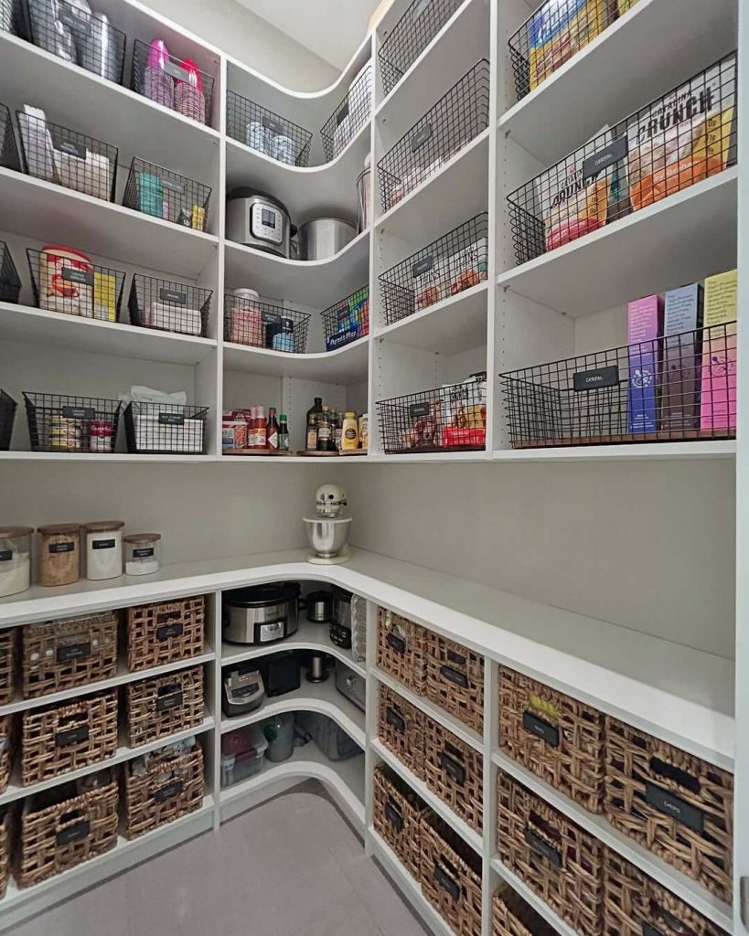 7. Label Everything with a Dual-System of Wire and Woven Baskets