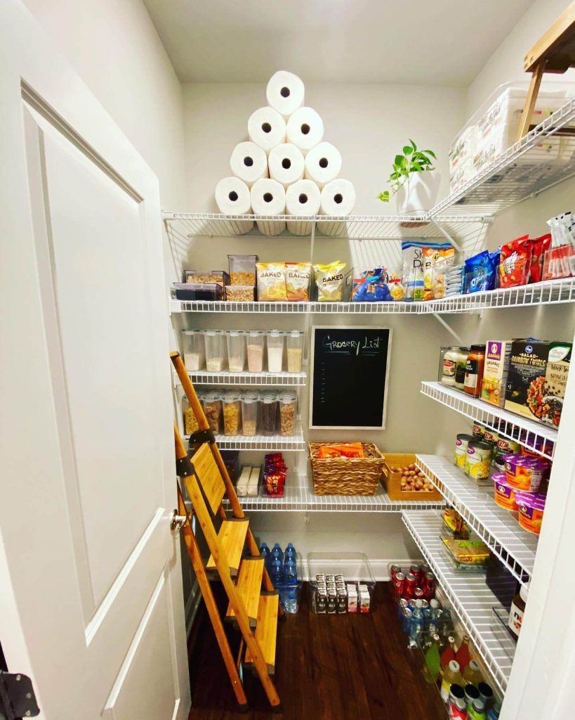 8. Maximize Wall Space with Wire Shelving and Vertical Stacking