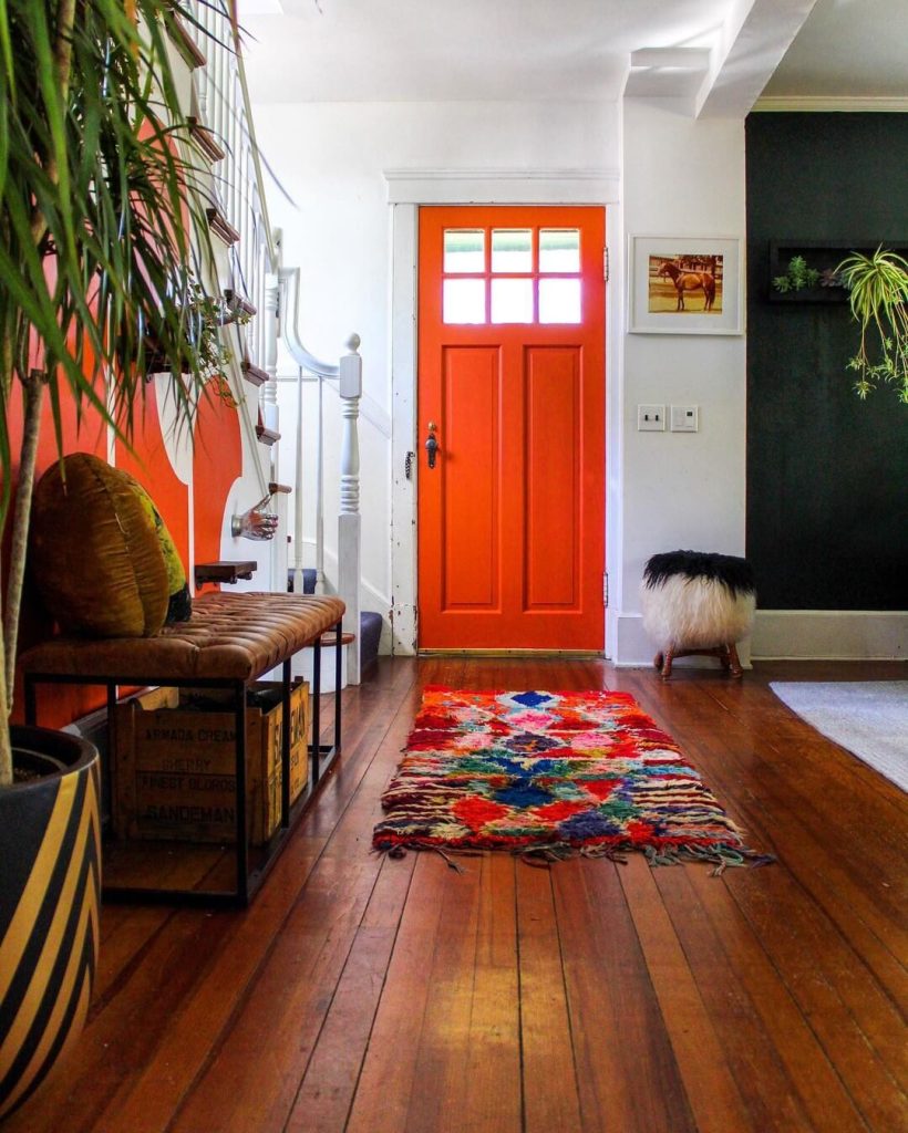 1. Bold and Bright: Vibrant Orange for a Statement Door