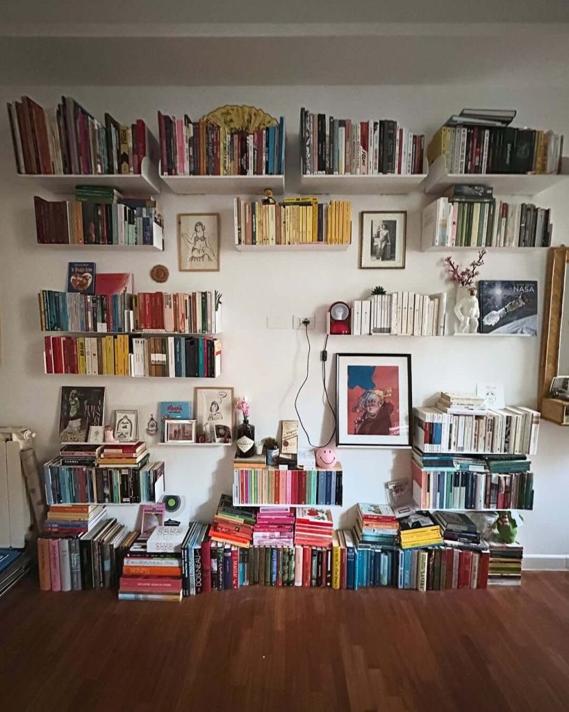 1. Colorful & Eclectic Bookshelf Display