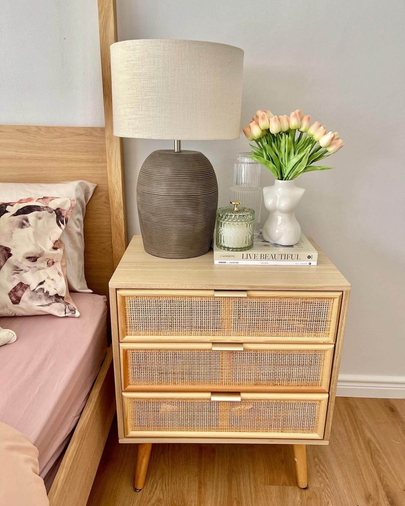 1. Elegant and Cozy Minimalist Nightstand