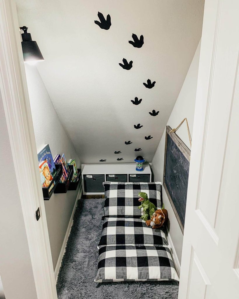 1. Whimsical Kids’ Reading Nook Under the Stairs