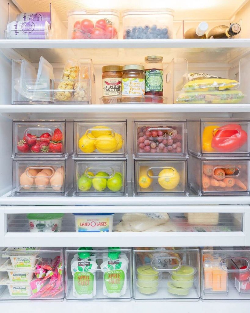 10. Clear Containers for Fresh Snacks in the Fridge