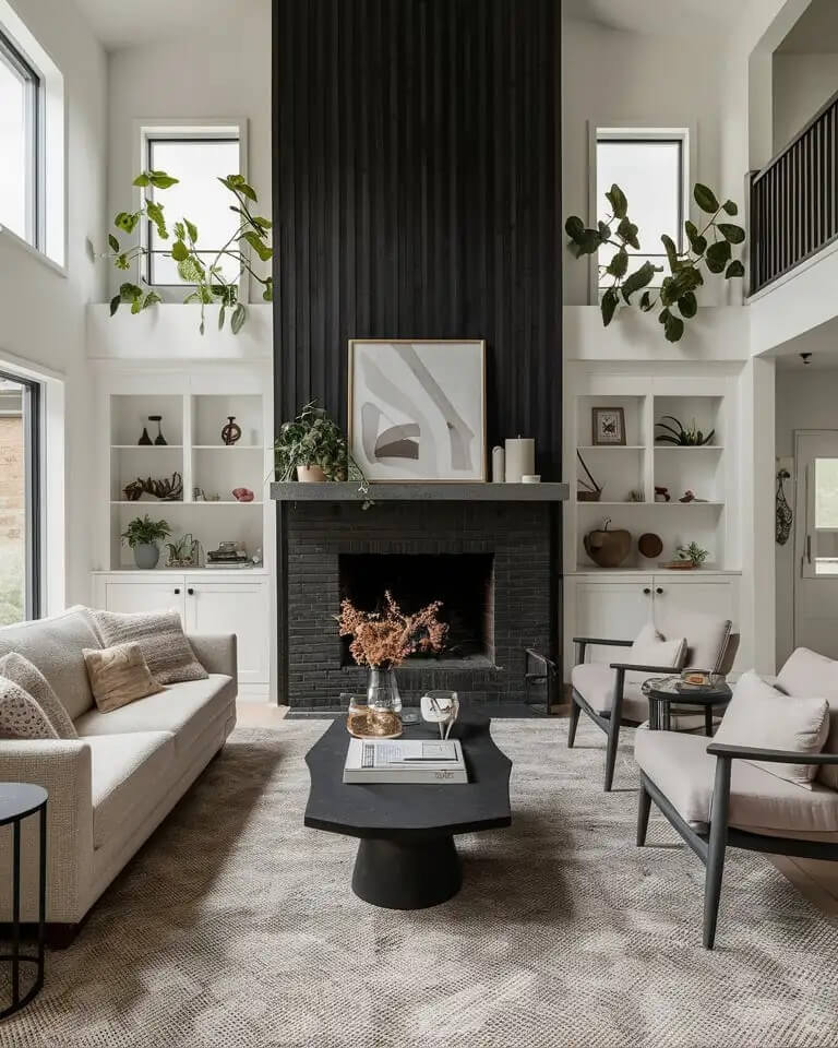 10. Modern Black Accents for a Bold Statement